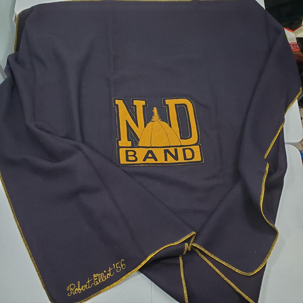 Rare Vintage Notre Dame Band Bloomfield Wool Blanket 54x69 NCAA Football 1956